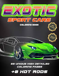 Keep your kids busy doing something fun and creative by printing out free coloring pages. Exotic Sport Cars Coloring Book 23 Unique High Detailed Coloring Pages Exotic Luxury Sport Cars Coloring Book For Kids Adge 4 12 And Adults Car Coloring Books Chodyra Mike 9798560936884 Amazon Com Books