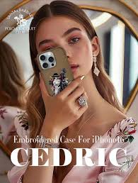 Santa Barbara Cedric Series Embroided Leather Case for iPhone 16 Serie