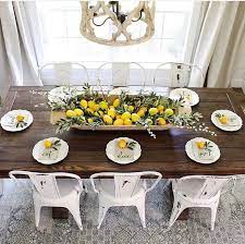 White And A Pinch Of Yellow Dream Dining Table Decor Dining Room Table Dining Room Decor