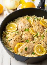 Parmesan Lemon Chicken And Rice Skillet This One Pan Chicken And Rice Meal Is An Easy Weeknight D Lemon Chicken Recipe Lemon Chicken Rice Fresh Lemon Recipes