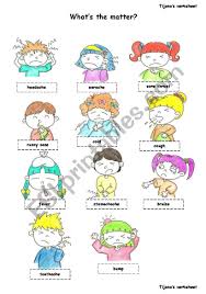 How do i teach illness vocabulary in tefl? Sickness Esl Worksheet By Mytijana