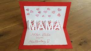 Pop up karte ist die serie der hochwertigen räumlich grußkarten „greeting from heart von lin artdesign. Basteln Mit Kindern Zum Muttertag Betzold Blog