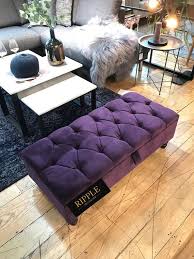 Storage Ottoman Footstool Upholstered In Natural Purple Velvet Fabric Various Colours Available 100 Handmade With Buttons Legs Included In 2020 Storage Ottoman Bench Storage Ottoman Upholstered Ottoman