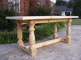 Handcrafted Solid Pine 36 Inch Tall Dining Or Kitchen Table Etsy Carved Legs Solid Pine Kitchen Table