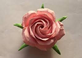 创意玫瑰花折法详细图解精美的佐藤五瓣玫瑰 肉丁网 paper origami flowers paper flower arrangements origami flowers