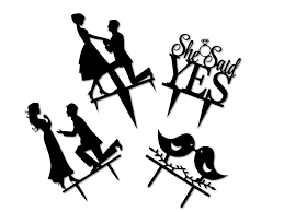 Well you're in luck, because here they come. 3d Printable Model Engagement Cake Topper Set Of 4