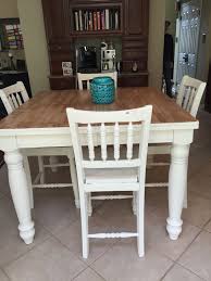 Refinished Pub Table With Chalk Paint Furniture Makeover Diy Furniture Makeover Home Decor