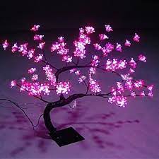Cherry Blossom Lamp I Found These At Big Lots For Pretty Cheap About Two Weeks Ago They Look Pretty Sweet Flower Lights Lighted Branches Holiday Design