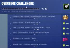 Surely, you have a few minutes to open this works 95% of the time. Fortnite Overtime Challenges Your Last Chance To Get A Free Battle Pass Cnet