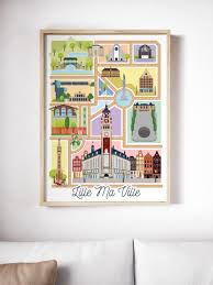 Sacree Lilloise Lille Ma Ville 5 Affiche Vintage Lille Affiche
