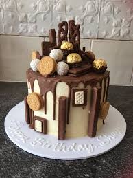 Chocolate Ferrero Oreo Vanilla Biscuit Curly Wurly Kit Kat Caramel Drip Cake Birthday Drip Cakes Cake Fancy Cakes