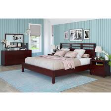 Headboard for a king or queen sized bed designed by george nakashima for his origin series with sundra finish (meaning thing of beauty) made by widdicomb, 1950s. Andalusia Contemporary Mahogany Wood 4 Piece Bedroom Set