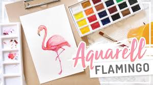 Aquarell malvorlagen word original aquarell aquarellmalerei bild kunst blumenstrau 223. Aquarell Watercolor Flamingo Malen Mit Wasserfarbe Alltagsinsel Youtube