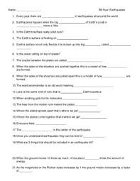Video Worksheet For Bill Nye Earthquakes From Sciencediva24 On Teachersnotebook Com 2 Pages Bill Nye Earthquake Lesson Plans Nye