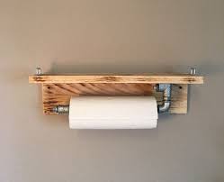 Gewurzregale Kuchenrollenhalter Im Industrial Design Ein Designerstuck Von Industryfy Bei Dawanda Gewurzregal Wand Kuche Holzkuche