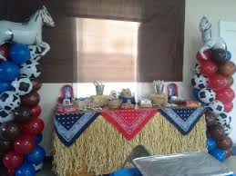 Brown and blue was the color scheme, with the wild wild west decorations from the party supply store. Western Theme Baby Shower Party Ideas Photo 7 Of 14 Catch My Party