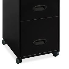 The storage compartment includes a grommet for cable management. Lorell 3 Drawers Metal Vertical Lockable Filing Cabinet Black Walmart Com Walmart Com