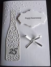 Silver Wedding Card Silver Wedding Cards Anniversary Cards For Couple Anniversary Cards Handmade
