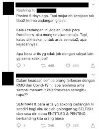 | artis malaysia minta bantuan kerajaan.layakke?? Netizen Bengang Persatuan Seniman Demand Pelbagai Dana Khas Dari Kerajaan Bantuan Wang Rm3000 Untuk Artis