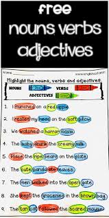 This worksheet gives them practice using different parts of speech in their own writing. Nouns Verbs Adjectives Worksheets Free Www Worksheetsenglish Com In 2021 Nouns Verbs Adjectives Nouns And Verbs Worksheets Nouns And Verbs