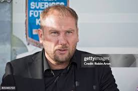 David Boo Wiklander of IFK Goteborg going up for a header in front of...  News Photo