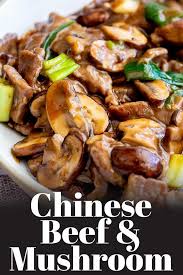 Serve This Takeout Style Chinese Beef And Mushroom Stir Fry Over Rice Or Noodles Or Make In 2020 Beef And Mushroom Recipe Chinese Beef Recipes Mushroom Recipes Healthy
