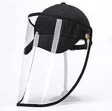 Ciujoy Safety Face Shield Mask Clear Detachable Baseball Cap With Clear Face Mask Anti Spitting Full Prot Hat With Face Shield Baseball Cap Face Shield Masks