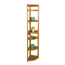 Color:espresso the carson bookcase from threshold has 7 shelves that offer ample space for storing books and displaying collectibles. Solid Wood Corner Bookcase Target