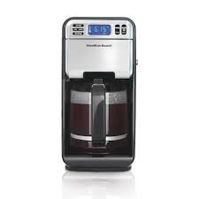 You can also turn off the connected coffee maker by using voice controls, the app, or by turning it off manually. Hamilton Beach 12 Cup Programmable Coffee Maker With Frontfill Black Stainless 46205