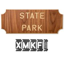 Shop for woodworking tools, plans, finishing and hardware online at rockler woodworking and. Rockler Interlock Signmaker S Templates State Park Font Kits Rockler Woodworking And Hardware