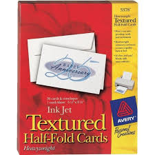 I scanned the front and back of my vax card and put the image scans on the avery ms word doc template (search for 5392 on the avery website to download the template). Avery Half Fold Textured Greeting Cards 5 1 2 X 8 1 2 White Box Of 30 Hd Supply