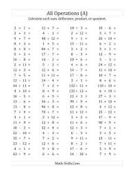 grade 1 grade 2 grade 3 grade 4 grade 5. Mixed Operations Math Worksheets