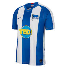 Die fahne wird mit vier karabinerhaken ausgeliefert. Nike Hertha Bsc Herren Heim Trikot 2019 20 Weiss Blau Fussball Shop