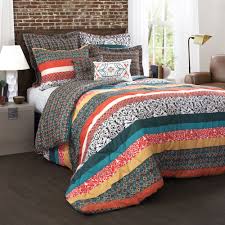 Distressed black arrowheads on a greige ground make the holli zollinger french linen tri arrow comforter by deny designs a dreamy addition to your boho chic bedroom. Boho Stripe 7 Piece Comforter Set Lush Decor Www Lushdecor Com Lushdecor
