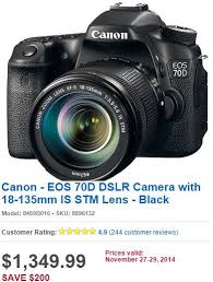 Canon Eos 70d Dslr Best Buy Digital Slr Camera Black Friday 2014 Deals Best Vlogging Camera Canon Digital Camera Digital Camera