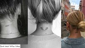 Foot tattoos are becoming increasingly popular with age fond of music? 35 Cute Back Neck Tattoo Design Ideas For Women Entertainmentmesh