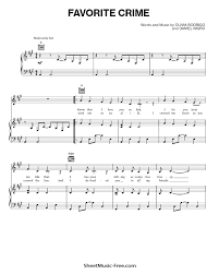 Check out these websites and apps for legal, free music downloads. Favorite Crime Sheet Music Olivia Rodrigo Sheetmusic Free Com