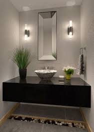 Black And White Tile Powder Room Great Contemporary Powder Room Modern Powder Rooms Bathroom Remodel Tile Bathroom Interior