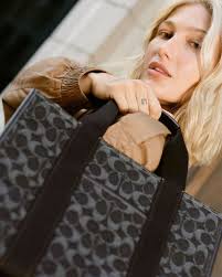 NWT Coach CP105 Smith Tote In Signature Denim Black Canvas Leather  Crossbody Bag