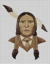 The free original cross stitch patterns listed here are small simple patterns, that can be completed with leftover floss. Indian Face Crochet Pattern Cgna 102190