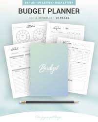 Budget Planner A Imprimer Pour La Gestion De Comptes Et Le Suivi Financier Mensuel Et Annuel Inserts Pour Organiseur De Vie A4 Et A5 Planificateur De Budget Suivi Des Depenses Budget