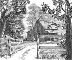 Cabin In The Woods Landscape Pencil Drawings Landscape Drawings Pencil Drawings