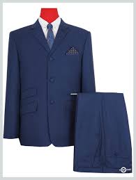 Hart schaffner marx 50l long wool solid navy blue suit made in usa. Mod Suits Uk Classic Navy Mod Suit For Men
