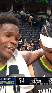 He was the MVP tonight." Ant gave all the credit for the win to Nickeil  Alexander-Walker 🤝