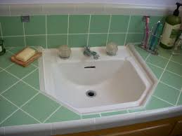 tile countertops for midcentury bathrooms