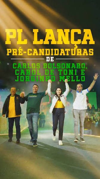 No último sábado, o PL lançou as pré-candidaturas de Carlos Bolsonaro (@carlosbolsonaro) e da deputada federal Carol De Toni (@caroldetoni) ao Senado por Santa Catarina e à reeleição do governador ...