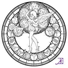 The basic form of most mandalas is a circle in which are depicted symbolic gates of the cosmos. Disney Mandala Coloring Pages Tinker Bel Coloring Pages Name Circulate