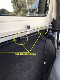 Jeep wrangler hard top wiring kit w o heated steering. How To Factory Wire Your Tj For A Hardtop Part 2 Rear Tub Harness Jeep Wrangler Tj Forum