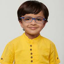 Kids Glasses: Blue Transparent Blue Full Rim Rectangle Kids 5-8 yrs Hooper  Gripzy Hooper HP