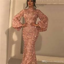 If you don't feel so comfortable in a fully fitted dress, go for a classic ball gown which never goes out of fashion. 2021 Rose Gold Prom Dress Mermaid Formal Party Ball Gown Long Sleeve Afraic Girl Evening Dresses Deep Pageant Drseses Custom Made Plus Size From One Stopos 152 72 Dhgate Com